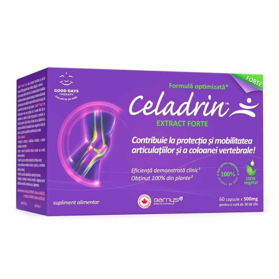 Celadrin Extract Forte 500 mg, 60 capsule, Good Days Therapy recenzii