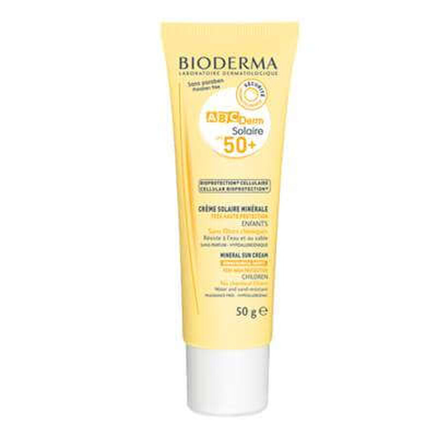 Crema protectie solara, ABCDerm Solaire, SPF 50+, 50 g, Bioderma