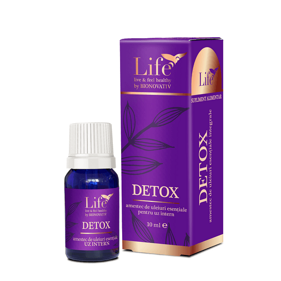 Detox, amestec de uleiuri esentiale, 10 ml, Bionovativ Vitamine si suplimente