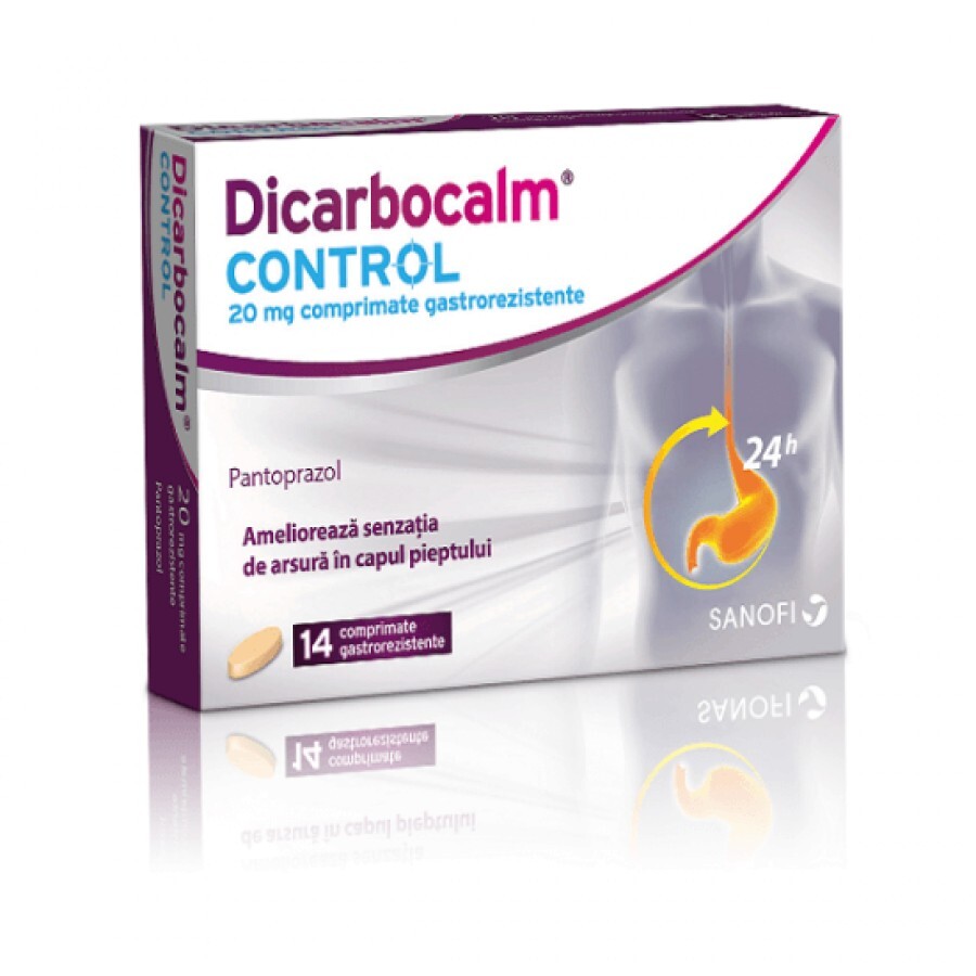 Dicarbocalm Control, 14 comprimate gastrorezistente, Sanofi