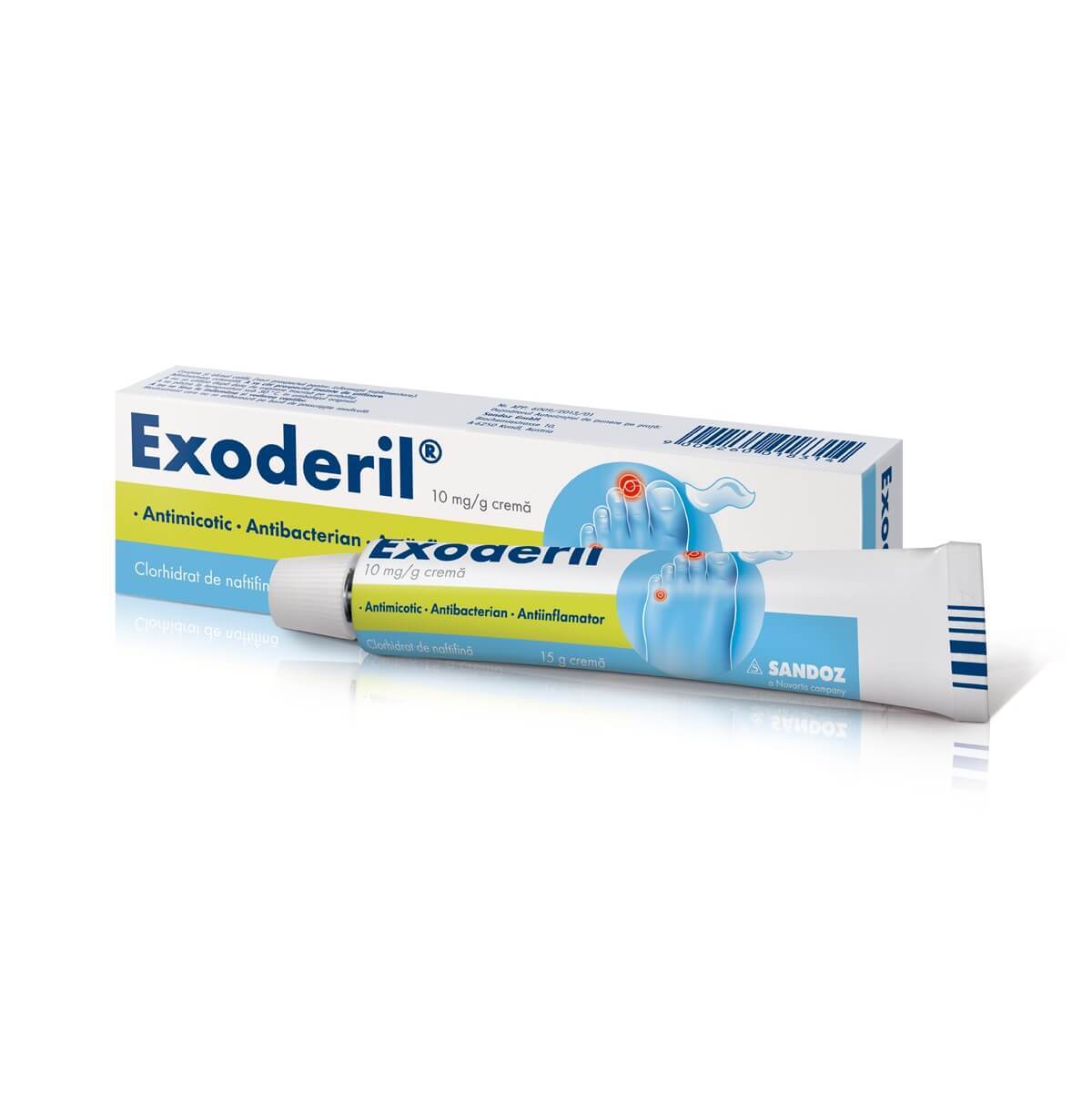 Exoderil crema 10 mg/g, 15 g, Sandoz