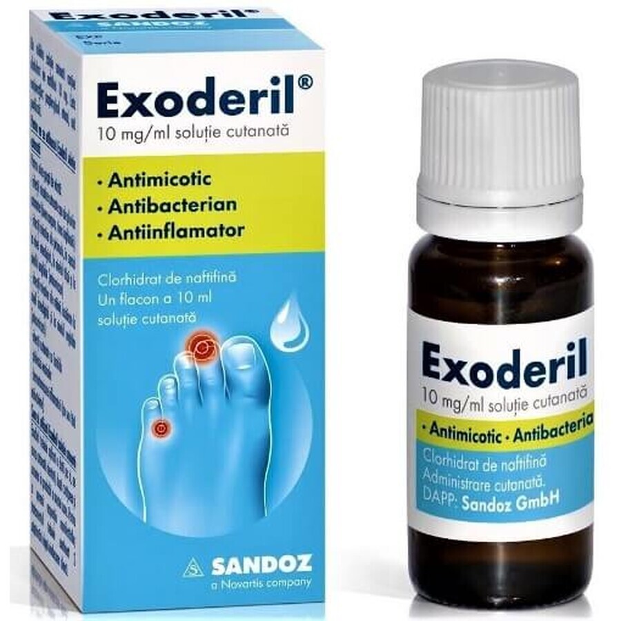 Exoderil soluție cutanată, 20 ml, Sandoz