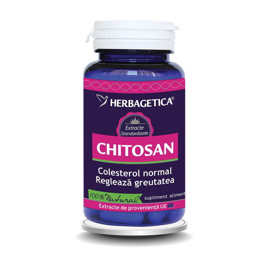 Chitosan, 30 capsule, Herbagetica