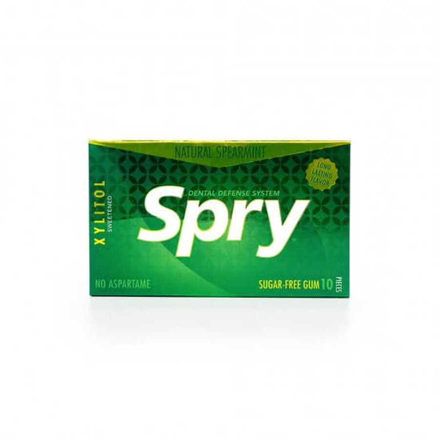 Gumă de mestecat spearmint - Spry, 10 bucăți, Xlear