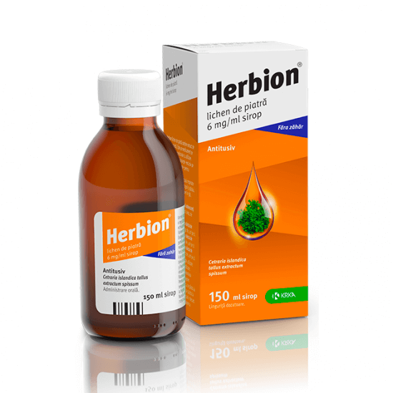 Herbion lichen de piatră 6 mg, 150 ml, Krka