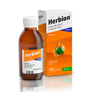 Herbion lichen de piatră 6 mg, 150 ml, Krka 