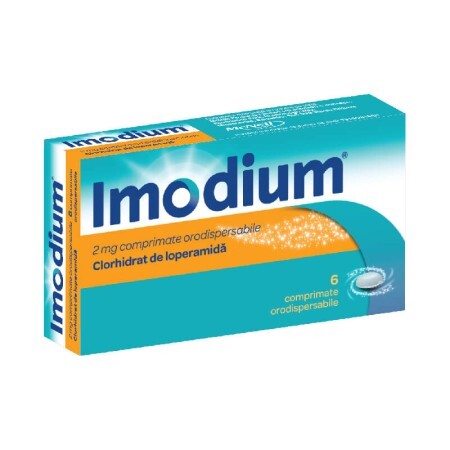Imodium 2 mg, 6 comprimate orodispersabile, Johnson & Johnson