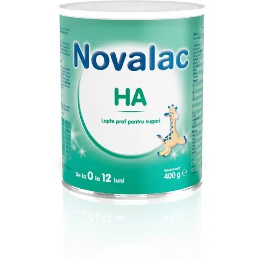 Lapte praf hipoalergenic Ha, Gr. 0-12 luni, 400 g, Novalac