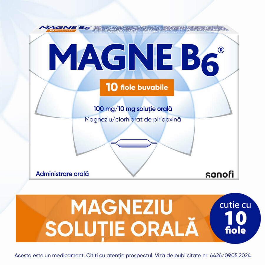 Magne B6, 100 mg/10 mg Magne B6, 10 fiole, Sanofi