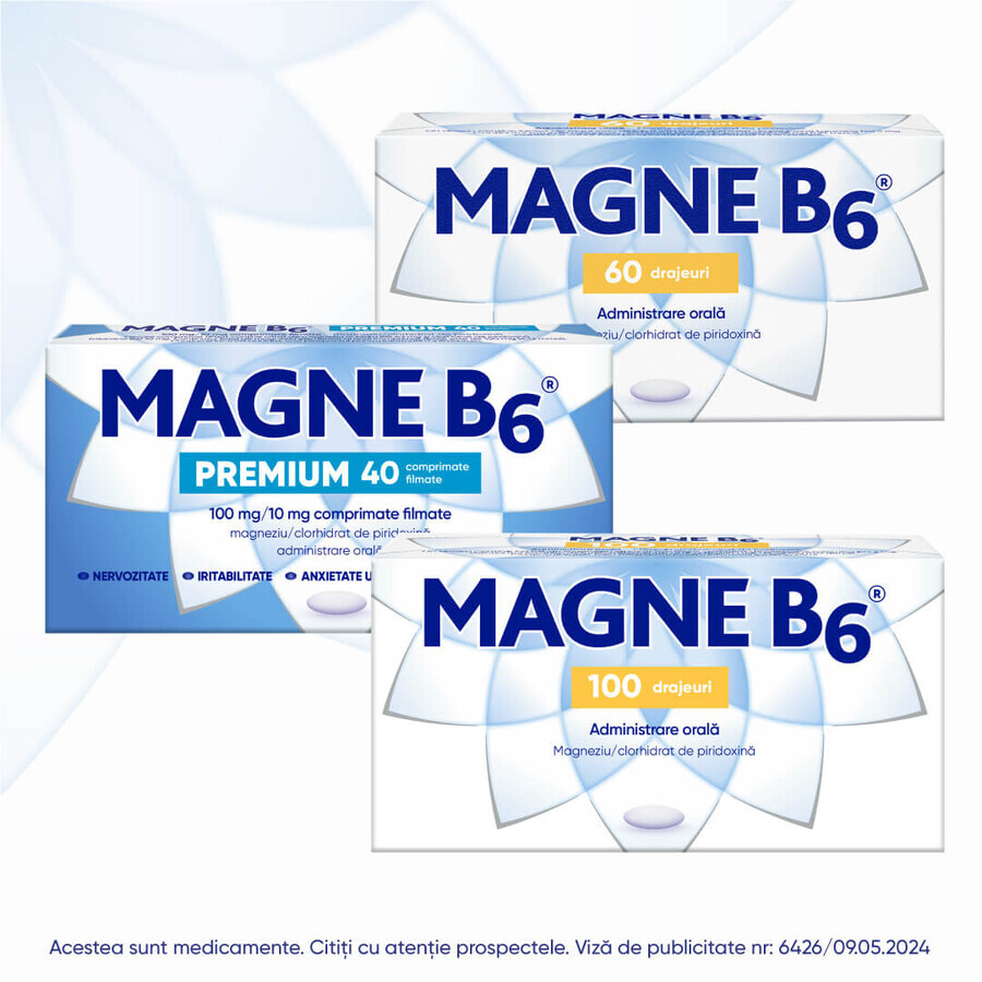 Magne B6 solutie orala 100 mg/10 mg, 10 fiole, Sanofi