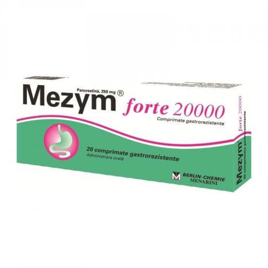 Mezym Forte 20000, 20 comprimate, Berlin-Chemie Ag