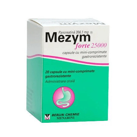 Mezym Forte 25000, 20 comprimate, Berlin-Chemie Ag