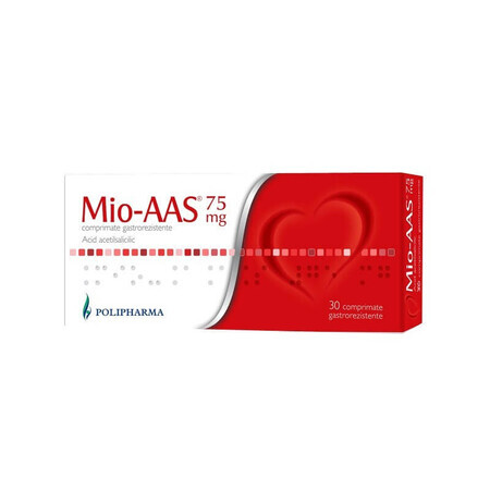 Mio-Aas 75mg, 30  comprimate gastrorezistente, Polisano