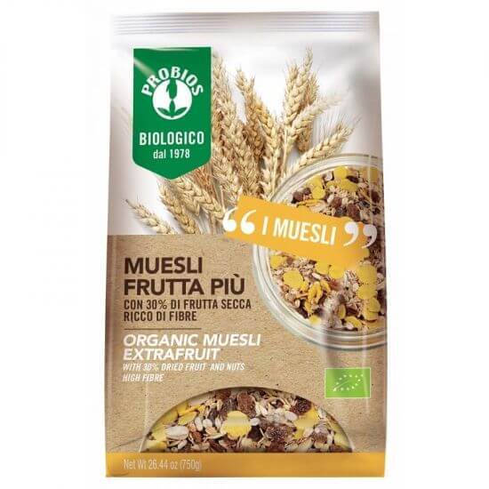 Musli bio cu multe fructe, 750 grame, Probios