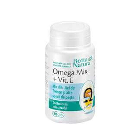 Omega Mix + Vitamina E, 30 capsule, Rotta Natura