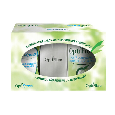 Pachet OptiXpress 200 ml + OptiFibre 125 g + Pahar, Nestle