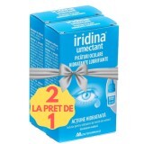 Pachet picaturi oculare hidratante si lubrifiante Iridina Umectant, 10 + 10 ml, Montefarmaco