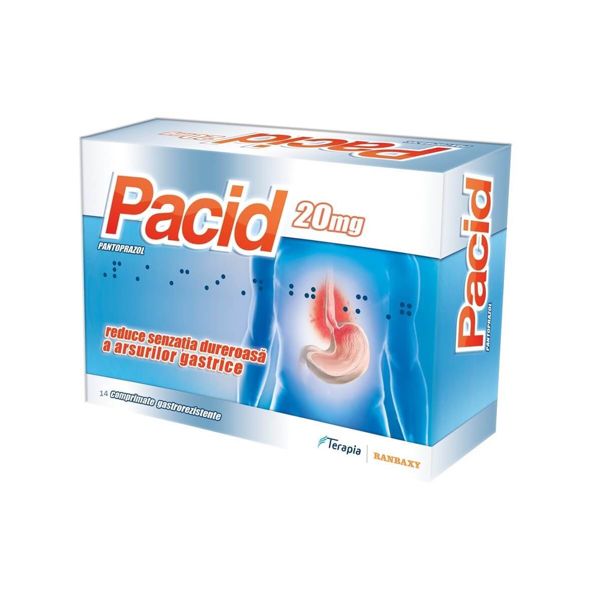 Pacid 20mg, 14 comprimate, Terapia