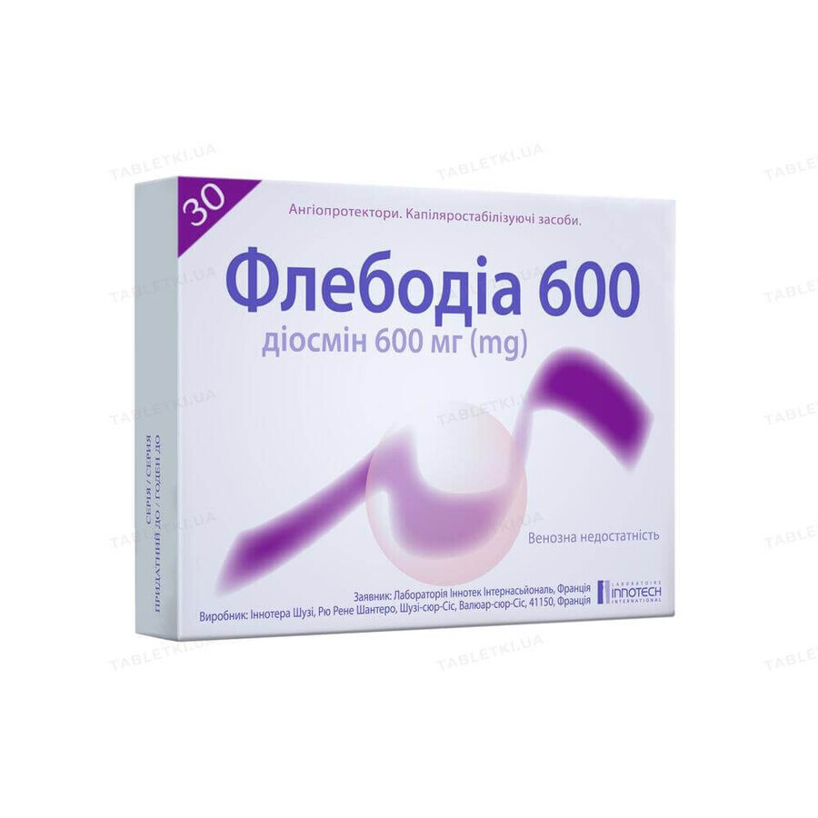 Phlebodia 600 mg, 30 filmomhulde tabletten, Innothera