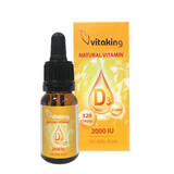 Vitamina D3 natural picaturi, 2000UI, 10ml, Vitaking