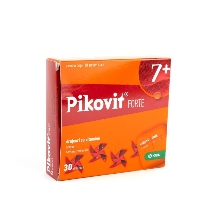 Pikovit Forte pentru copii +7 ani, 30 drajeuri, Krka