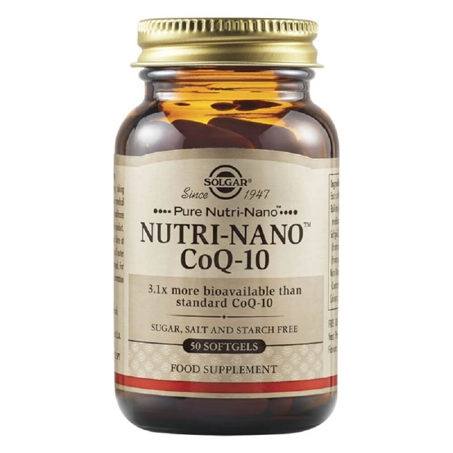 Coenzima Q10 Nutri Nano, 50 capsule, Solgar recenzii
