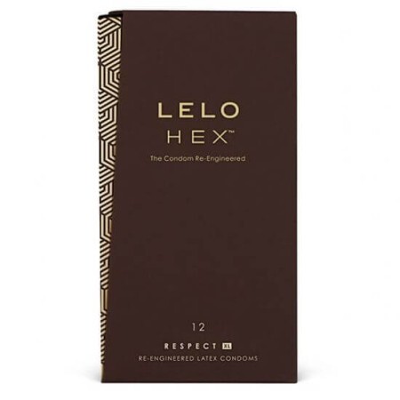 Prezervative din latex natural Respect XL, 12 bucati, Lelo Hex