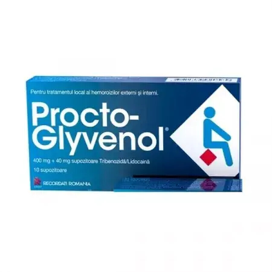 Procto-Glyvenol, 10 supozitoare, Recordati 