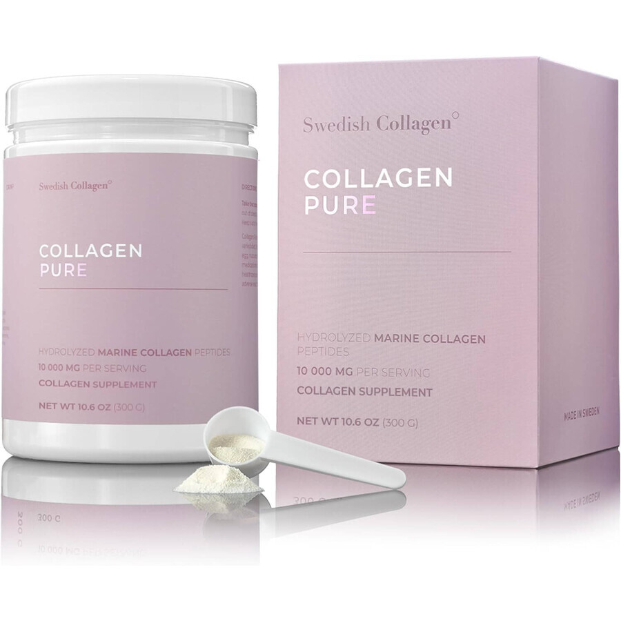 Pulbere de colagen hidrolizat Pure 10.000 mg, 300 g, Swedish Collagen