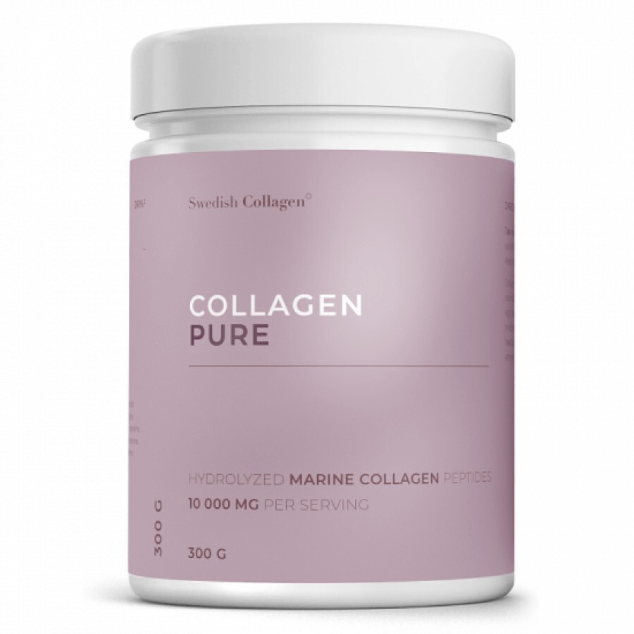 Pulbere de colagen hidrolizat Pure 10.000 mg, 300 g, Swedish Collagen recenzii