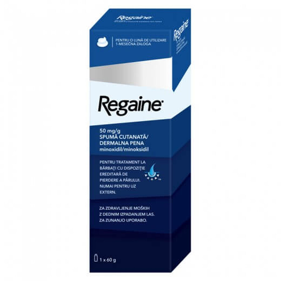 Regaine Spumă împotriva căderii părului la bărbați, 60 g, Johnson & Johnson