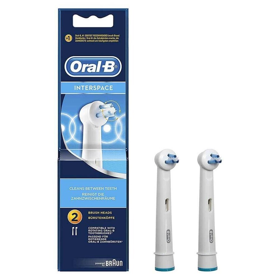 Oral-B Interspace Testina di Ricambio Spazzolino Elettrico, 2 Pezzi