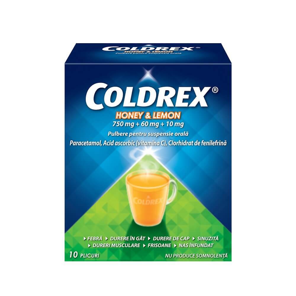 Coldrex miere si lamaie, 10 plicuri, Perrigo