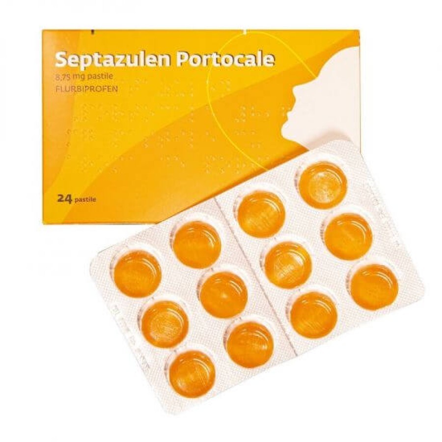Septazulen Portocale, 24 pastile, Lozy's Pharmaceuticals