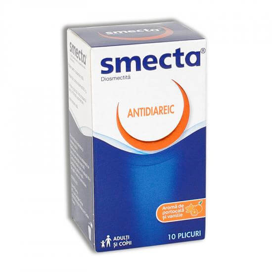 Smecta anti-diaretic cu vanilie si portocala, 10 plicuri, Beaufour Ipsen Industrie