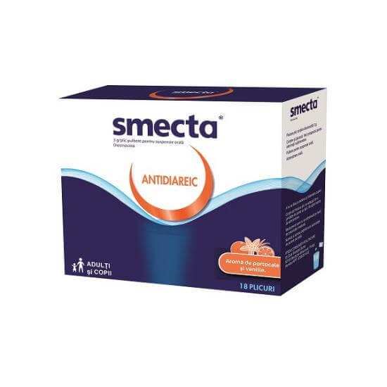 Smecta cu vanilie si portocala, 18 plicuri, Beaufour Ipsen Industrie