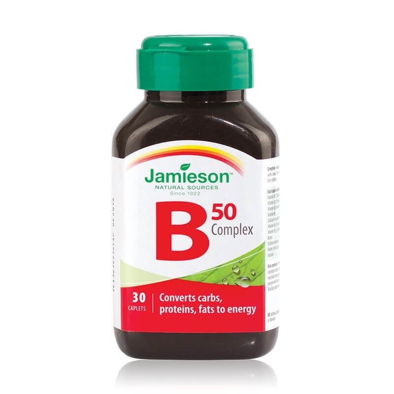 Complex de vitamina B 50mg, 30 capsule, Jamieson Vitamine si suplimente