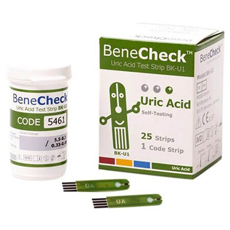 Teste Benecheck acid uric, 25 bucati