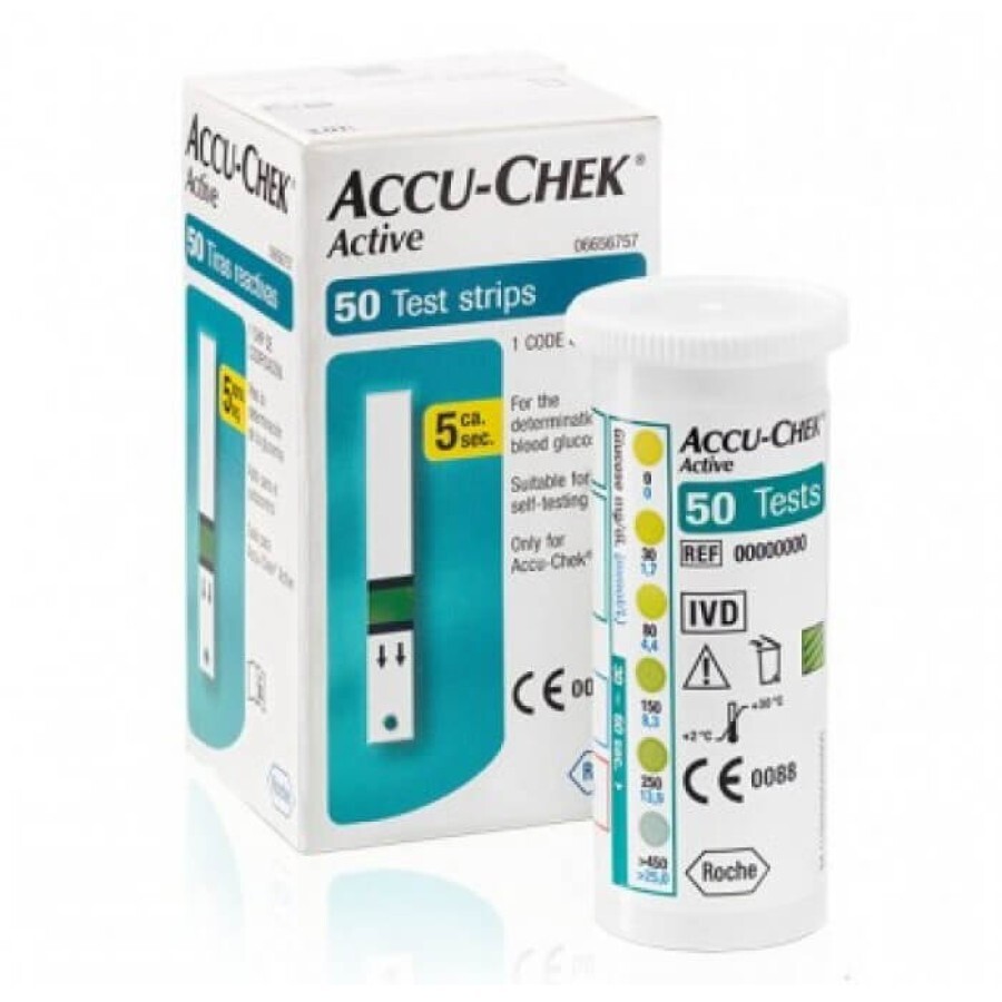 Teste glicemie Accu-Chek Active, 50 bucăți, Roche recenzii