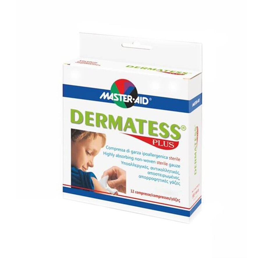 Compresas estériles Dermatess Plus Master-Aid, 5x9 cm, 12 unidades, Pietrasanta Pharma