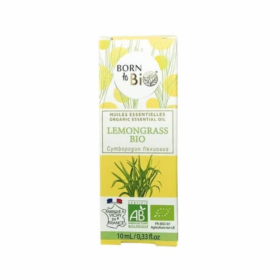 Ulei esential de lemongrass bio, 10 ml, Born to Bio