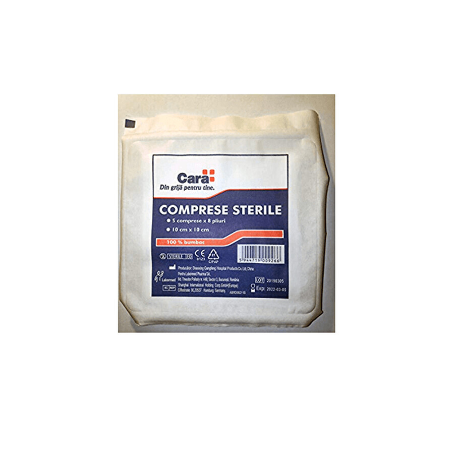 Comprese sterile, Cara, 10x10 cm,  1 buc Labormed