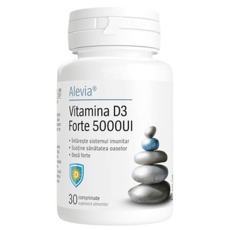 Vitamina D3 Forte 5000UI, 30 comprimate, Alevia
