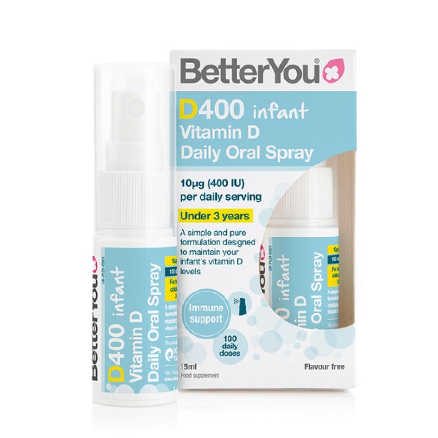 Spray oral cu vitamina D Infant, 400UI, 15ml, BetterYou