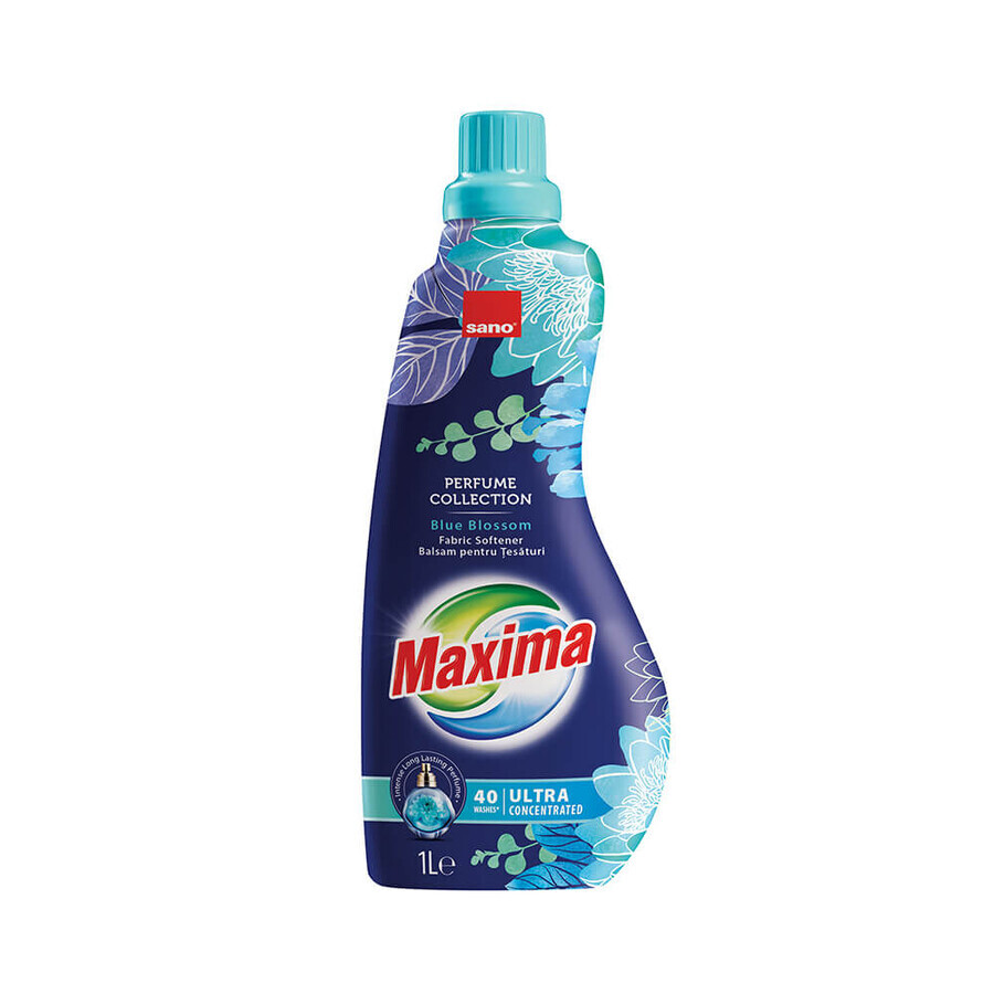 Blue Blossom Maxima ultra concentrated fabric softener, 1 L, 40 washes, Sano