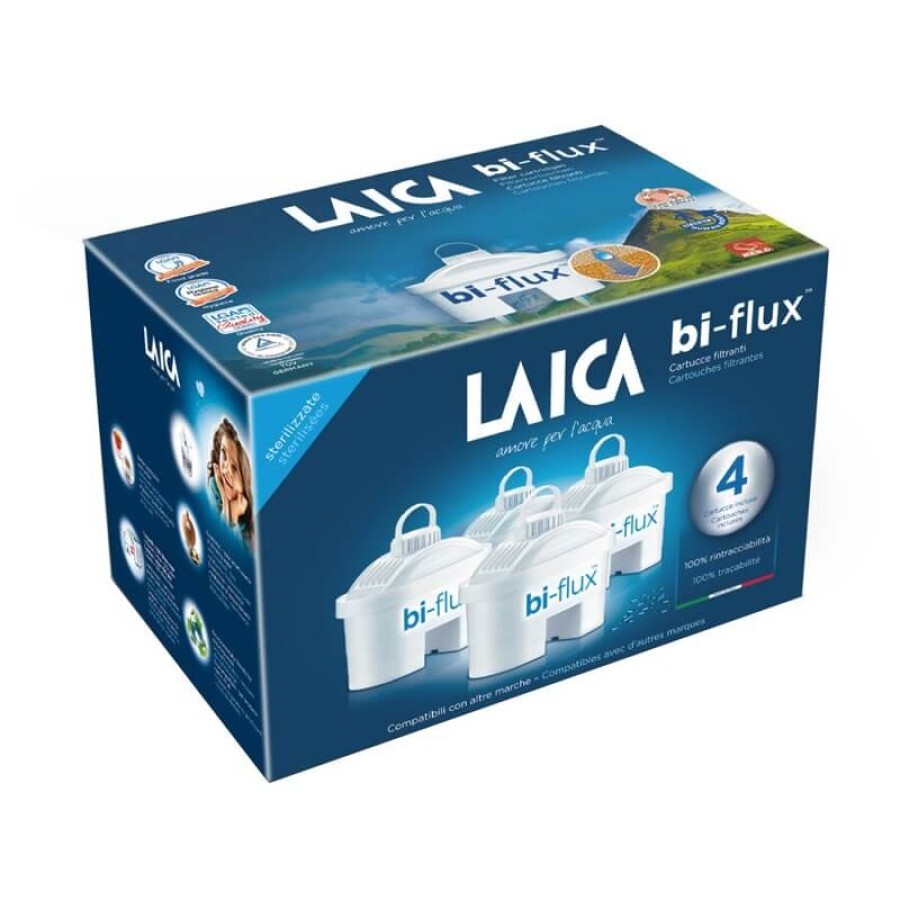 Cartușe filtrante Bi-Flux, 3 + 1 bucăți, Laica