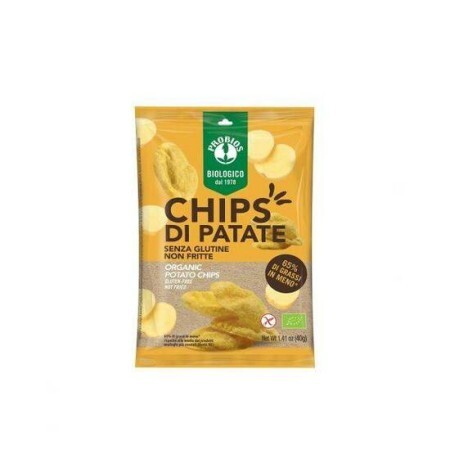 Chipsuri bio din cartofi fara gluten, 40 g, Probios