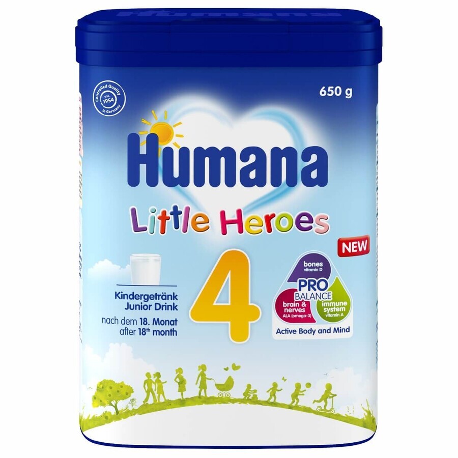 Formula de lapte pentru copii Little Heroes 4 Probalance, 650 g, +18 luni, Humana