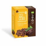 Fulgi de porumb in ciocolata neagra raw, 2x100 g, Cocoa