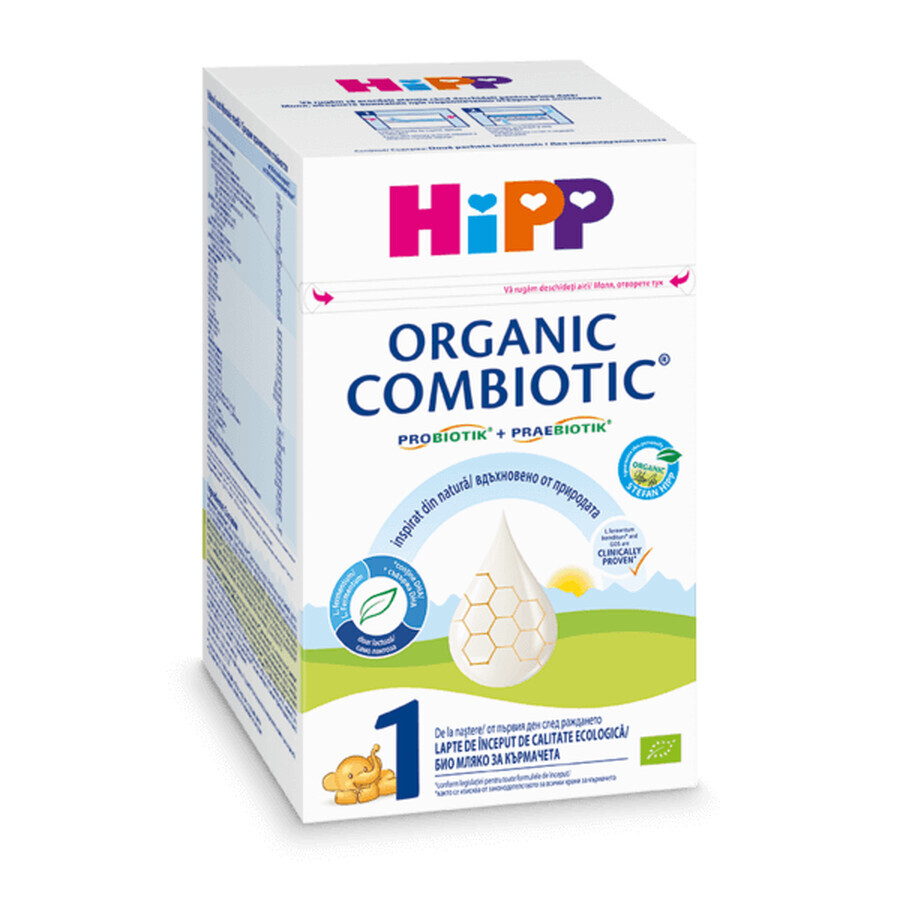 Lapte praf Bio formulă de început Organic Combiotic 1, 0 luni, 800gr, Hipp  recenzii
